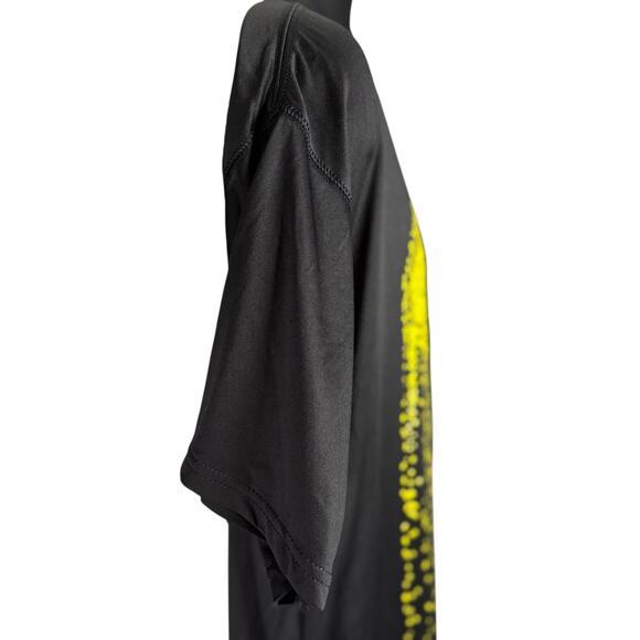 Batman Dripping Logo Shirt XL Black Yellow Raised Print DC Comics 2017 Polyester - Picture 9 of 12